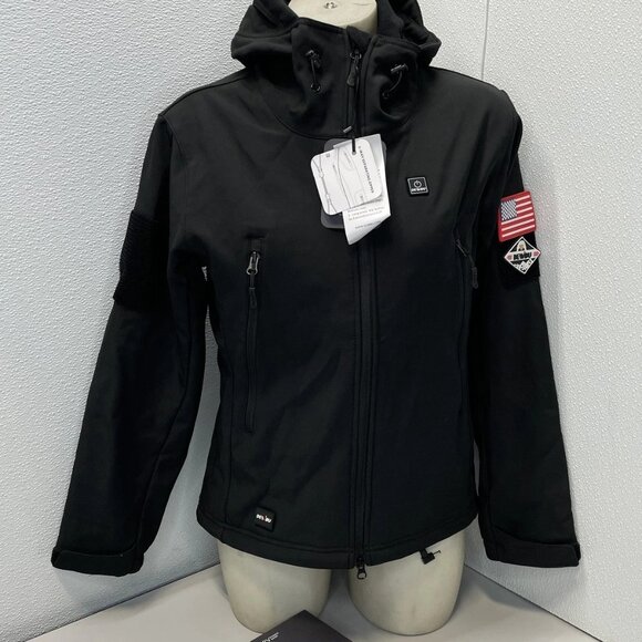 Dewbu Women’s Softshell Heated Jacket – Black - Picture 1 of 9